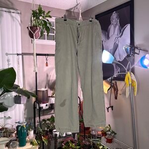 Columbia Olive Cargo Pants Mens 36x30 Utility Outdoor Hiking Workwear Canvas Fit